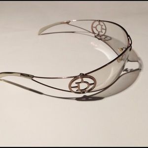 DIOR VINTAGE CALANDRE WRAPAROUND SUNGLASSES